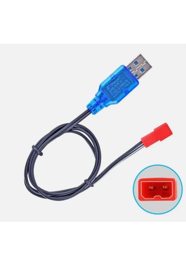 3.7v Jst Usb Pil Şarj Cihazı Kırmızı Soket