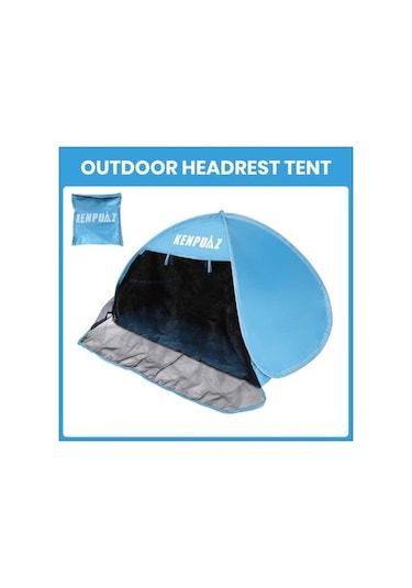 Pazly Gökyüzü Mavisi Taşınabilir Güneş Kafa Çadırı - Plaj Kamp Ev Kullanım İçin Pratik Uv Koruma Mavi