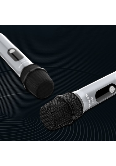 Lenyes S857 Rgb Işıklı Çift Mikrofonlu Taşınabilir Tws Bluetooth Speaker Hoparlör V5.3 Siyah