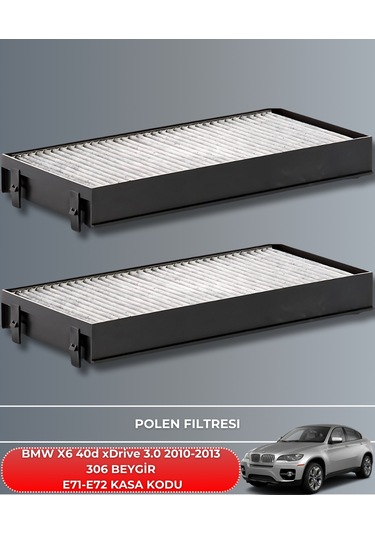 Bmw X6 40d Xdrive 3.0 2010-2011-2012-2013 306 Beygir Filtre - Yağ Bakım Seti