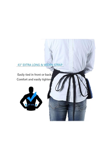 3 Cepli Bel Önlüğü - Siyah Garson Garson Kısa Apr Siyah,3 Paket Diğer