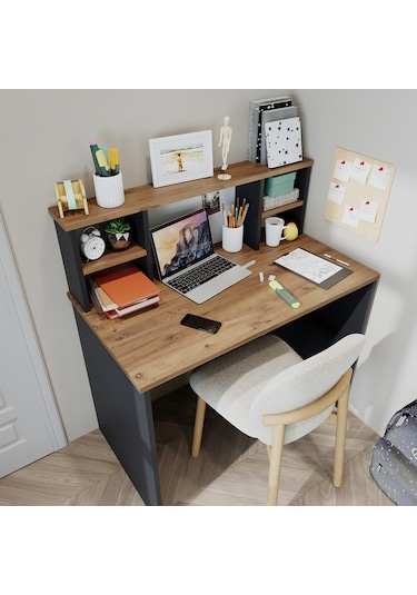 Paris Çalışma Masası , Çocuk Çalışma Masası,100 Cm Atlantik Çam - Antrasit Paris Çalışma Masası , Çocuk Çalışma Masası,100 Cm Atlantik Çam - Antrasit