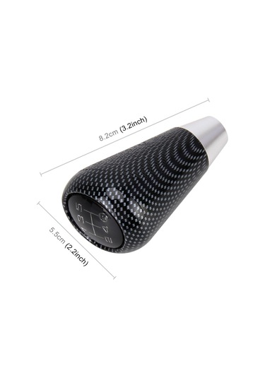 Sones Evrensel Araç Modifiye Reçine Değiştirici Manuel 6 Vitesli Vites Topuzu, Boyut: 8.2 5.5cm Siyah Beyaz