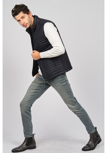 Daynax Erkek Içi Kürklü Cep Detaylı Yelek 492913 Lacivert Lacivert