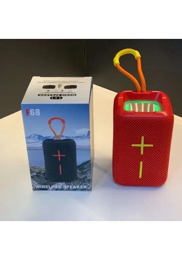 F68 Saplı Taşınabilir Bluetooth Hoparlör, Renkli Işıklar, Tws