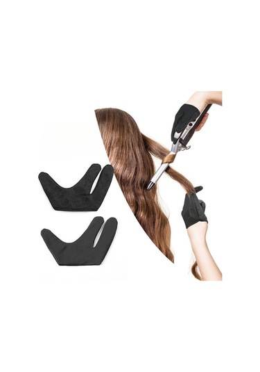 Suntek Kuaför Parmak Eldiveni Salon Düzleştirme Kıvırma Siyah