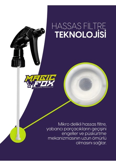 Alkali Ve Alkol Dayanımlı Kimyasal Sprey Şişe 1 Litre