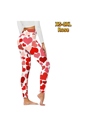 Gül Bayan Altın Ay Baskılar Streç Yoga Tayt Spor Koşu Spor Salonu Spor Aktif Pantolon Gül