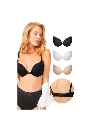 Lol Up Push Up Balenli Sütyen 3'lü Paket Çok Renkli