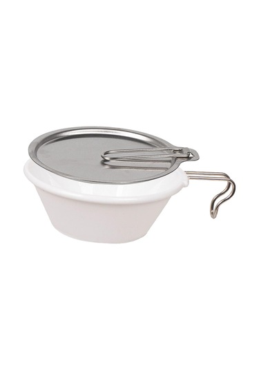 Suntek Kapaklı Kamp Kasesi 250ml Seyahat Pikniği Plaj Beyazı Beyaz