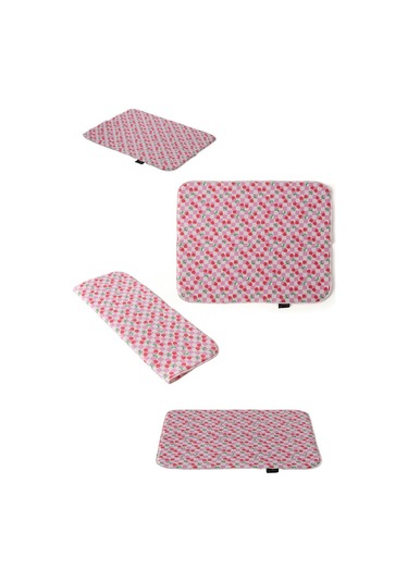 Bulaşık Kurutma Örtüsü, Bulaşıklık, Tezgah Üstü Bulaşık Matı, Süper Emici Mutfak Matı, Kiraz Desen Çok Renkli