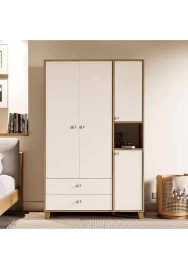 Mezza 3522 Lisa 4 Kapılı Gardırop Sepet - Beyaz