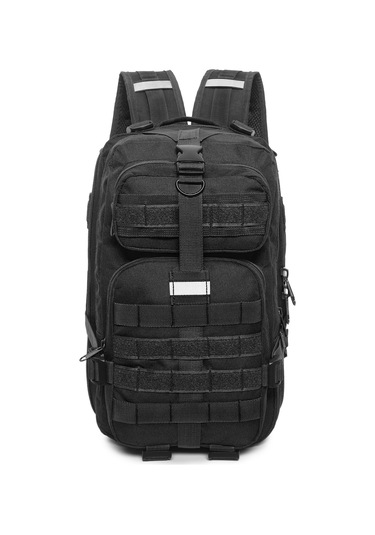 Jeehugo Lıxada 28l Siyah Su Geçirmez Outdoor Sırt Çantası, Bisiklet, Trekking, Dağcılık İçin 800d Oxford, Reflektör Şeritli, 14" Laptop Bölmesi + Siyah Bant Çok Renkli