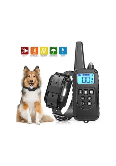 Hallow-köpek Eğitim Yaka Köpek Şok Yaka Uzaktan 800 Metre,siyah Qy