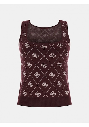 Guess Sarah 4g Büstiyer Triko Kadın Bordo Triko W4br0cz3jd2-f4t5