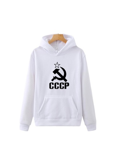 Beyaz Erkekler Kapüşonlular Turuncu Pembe Mor Sonbahar Yeni Cccp Mektup Baskı Rahat Tişörtü Erkek/kadın Kapüşonlular Tişörtü Beyaz