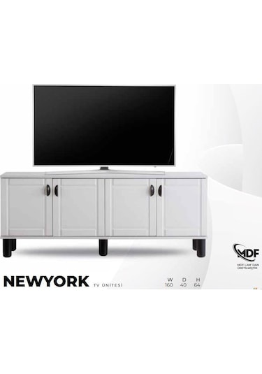 Newyork Mdf Tv Ünitesi Beyaz