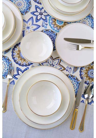 Leggno Chester Gold Yemek Takımı 6 Kişilik 24 Parça