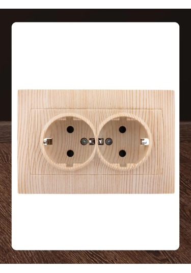 Tdmelectric Gömme Çiftli Priz, Topraklamalı Ahşap Duvar İç Mekan 146071277 Gömme Model