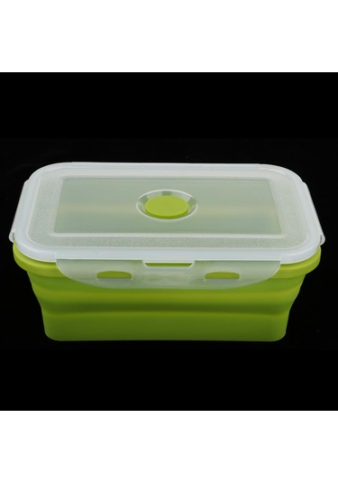 Homyl Katlanır Silikon Öğle Yemeği Kutusu Kase Bento 350ml-yeşil 350ml Yeşil Çok Renkli