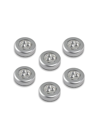 6 Adet Pil İle Çalışan Led Dolap Lambası Çok Renkli