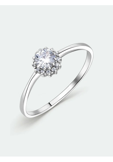 Torgovyj Dom Uvelir Holding 925 Ayar Gümüş Taşlı Zarif Nişan Yüzüğü 140973739 Gümüş