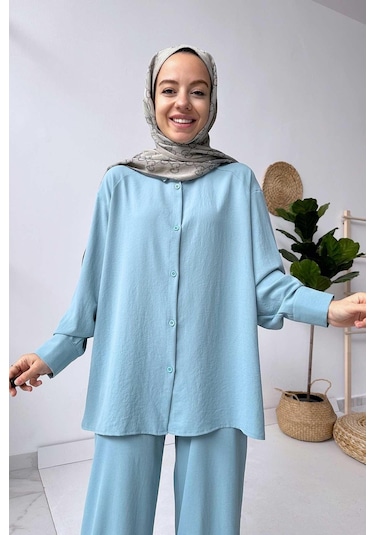 Kahijab Pearly Takım - Mavi