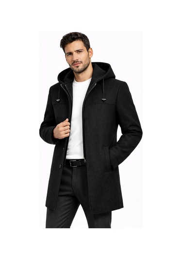 Classics Men Claassics Men Erkek Regular Fit Kaşe Kaban Ceket - 7530 Siyah