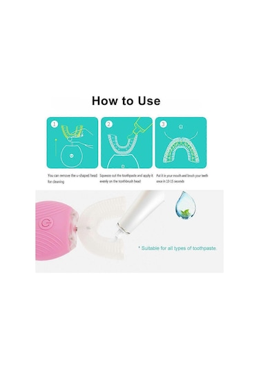 Diş Fırçası Diş Beyazlatma Nano Işık Kablosuz Otomatik 360 Elektrikli Sonic Diş Fırçası