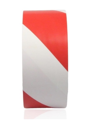 Bosstape Yer İşaretleme Bandı 48mm X 30mt - Kırmızı/beyaz
