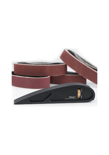 Sones Ganwei Zımpara Tutucu Ayarlanabilir Manuel Eğri Taşlama Cilalama Bant Zımpara 5 Adet 320 Grit Zımpara Kayışı İle Zımpara Tahtası Ağaç İşleme Aleti