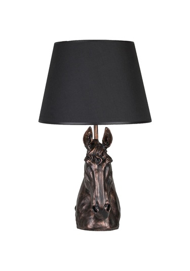 Qdec Modern Dizayn At Abajur Bakır Siyah Diğer