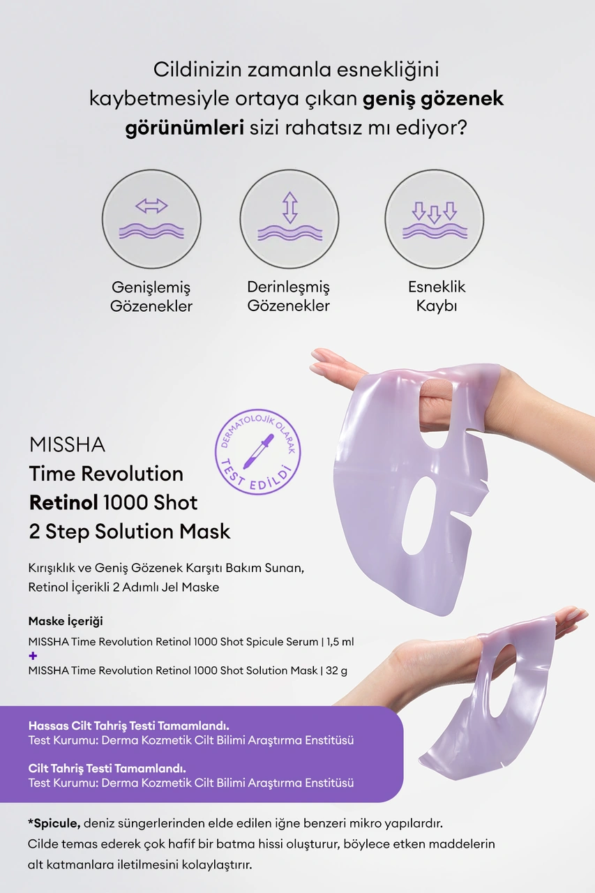Mıssha Time Revolution Retinol 1000 Shot 2 Step Solution Mask