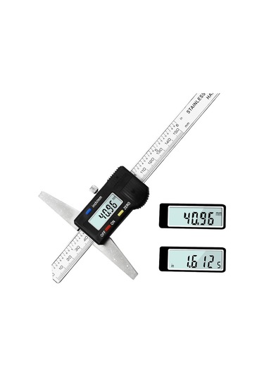 0-150mm Dijital Ekran Derinlik Ölçer Kumpas Sürmeli Kaliper Derinlik Ölçme Cetveli