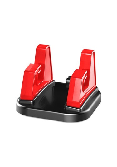 Wezone Araç Telefon Tutucu 360 Döner Sabitli Abs+kauçuk Evrensel Cihazlı 6x6x4.5cm Kırmızı Kırmızı