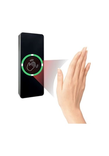 Marelli Yeni Tip Sıva Üstü No Touch Uzaktan El Göstermeli İnfraredli Siyah Dikdörtgen Çıkış Butonu