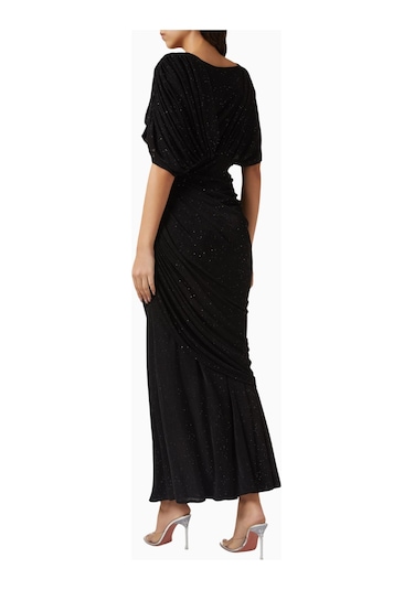 Ac By Aanchal Chanda Draped Maxi Kadın Elbise Siyah