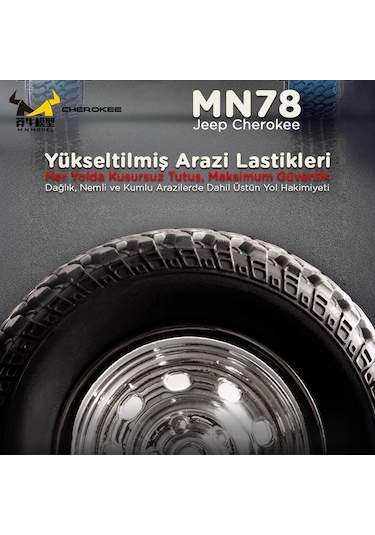 Mn Model Mn78 1/12 Jeep Cherokee 4x4 Rc Model Crawler Offroad Truck Uzaktan Kumandalı Araba Rtr Gümüş+dahili Işık Seti