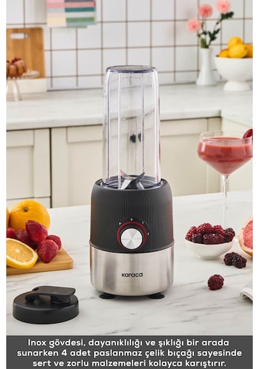 Karaca Blend Ve Rush Inox 500 W Personal Kişisel Smoothie Blender