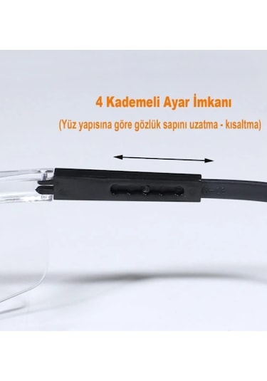 5 Adet İş Güvenlik Gözlüğü Kulak Ayarlı Koruyucu Gözlük Şeffaf