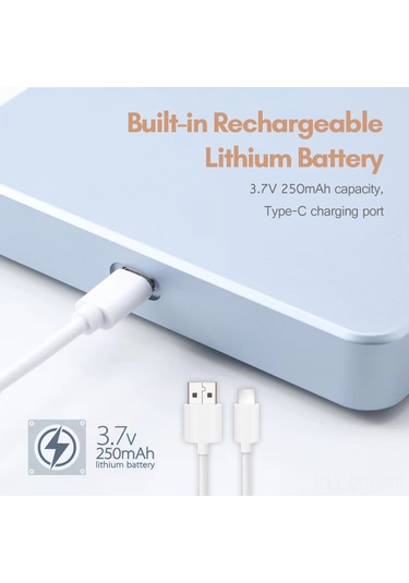 Qingmipy Yüksek Hassasiyetli Dijital Kahve Terazisi: Zamanlayıcılı, Usb Şarjlı, 3kg Kapasiteli, Led Ekran, Oz/ml/g Ölçümü Açık Mavi