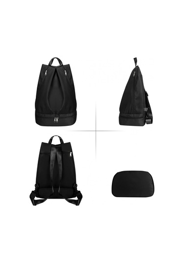 Siyah Ayakkabı Bölmeli Ve Islak Cepli Su Geçirmez Yüzme Sırt Çantası, Spor Ve Seyahat Sırt Çantası Küçük Spor Çantası Diğer