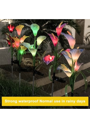 Cbtx Bahçe Aydınlatma 3pcs Simüle Calla Zambak Çiçeği 5 Kafa Güneş Enerjili Dış Mekan Ip65 Su Geçirmez Led Dekoratif Çim Lambası, Renkli Işık Kırmızı Cbtx Bahçe Aydınlatma 3pcs Simüle Calla Zambak Çiçeği 5 Kafa Güneş Enerjili Dış Mekan Ip65 Su Geçirmez Led Dekoratif Çim Lambası, Renkli Işık Kırmızı