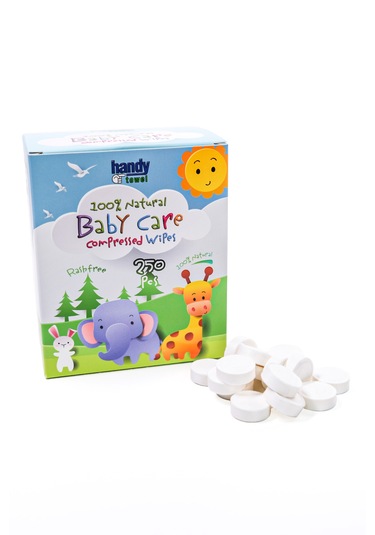 Handytowel Bebek İçin Sıkıştırılmış Tablet Mendili 250 Adet