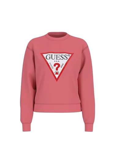 Guess Original Fleece Kadın Sweatshirt W2yq16kba11 Pembe
