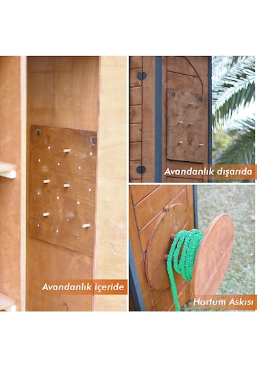 Mandu Ahşap Çok Amaçlı Bahçe Depolama Dolabı Diğer