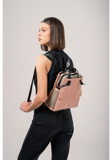 Ççs Kadın 17826 Omuz Ve Sırt Çantası Ten Rengi