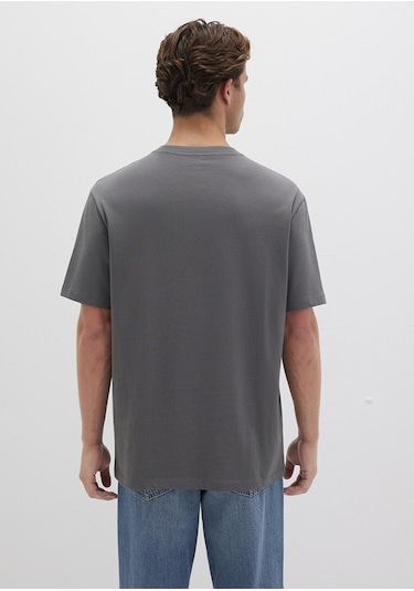 Mavi - Bisiklet Yaka Gri Basic Tişört 066249-86569 Gri