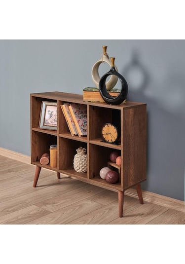 Just Home Paris Kutu Kitaplık - Barok Ceviz Barok Ceviz