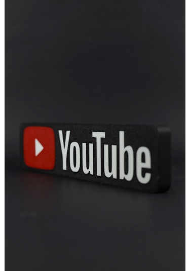 Youtube - 3 Boyutlu Tabela - 25cm X 6cm X 1.5cm